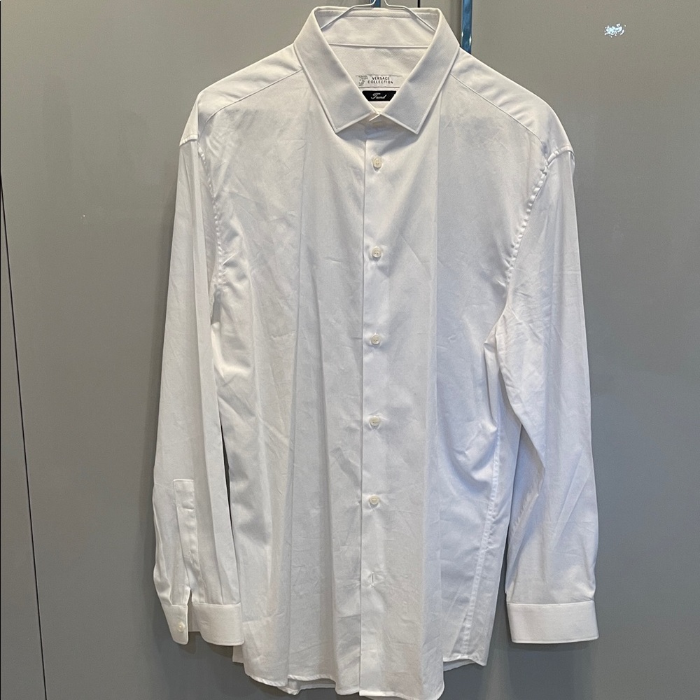 Versace White Casual Button Down Shirt